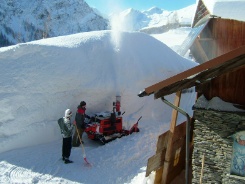 Beim Schneefräsen